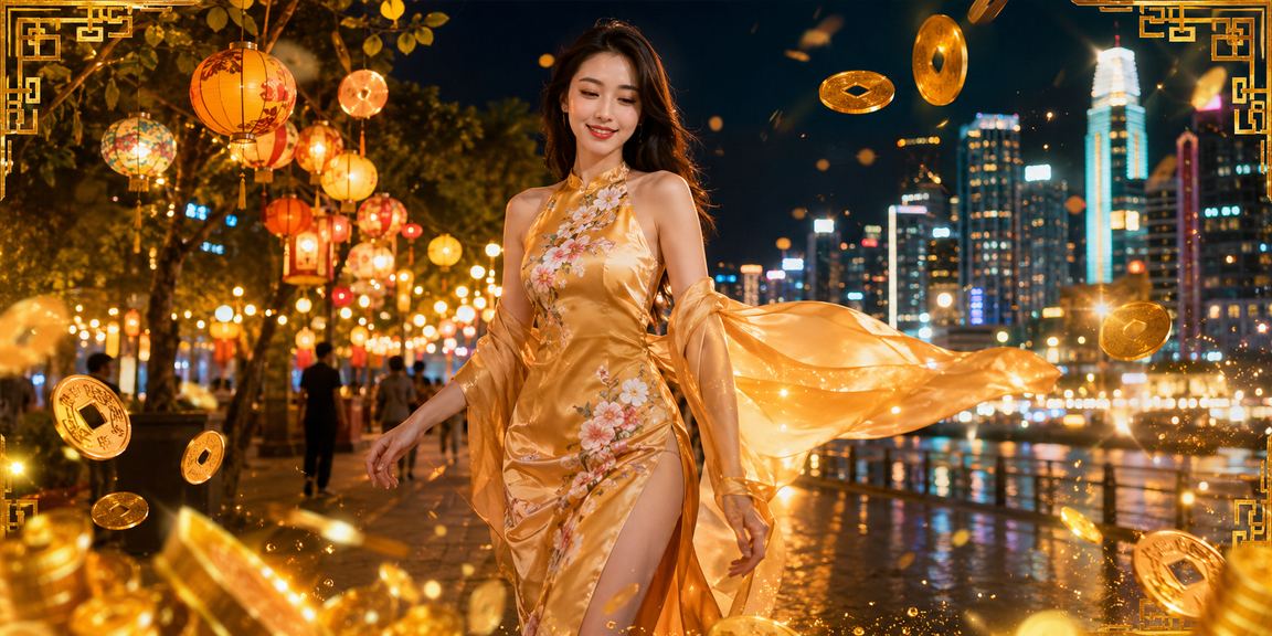 Cảnh chợ đêm Đà Nẵng với ánh sáng neon sôi động