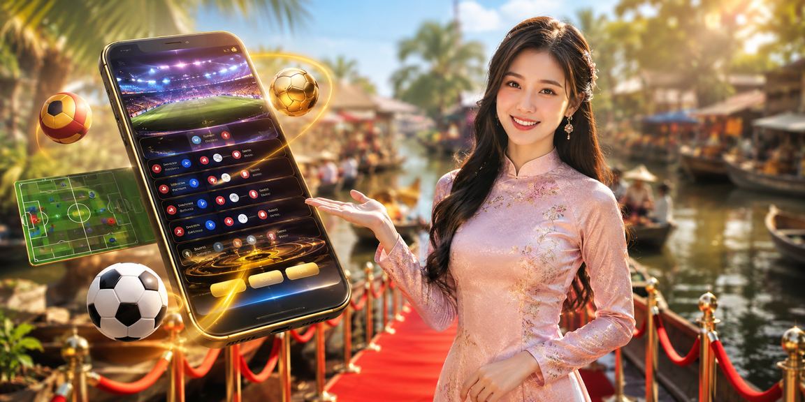 Ứng dụng casino trên điện thoại với cảnh áo dài Việt Nam
