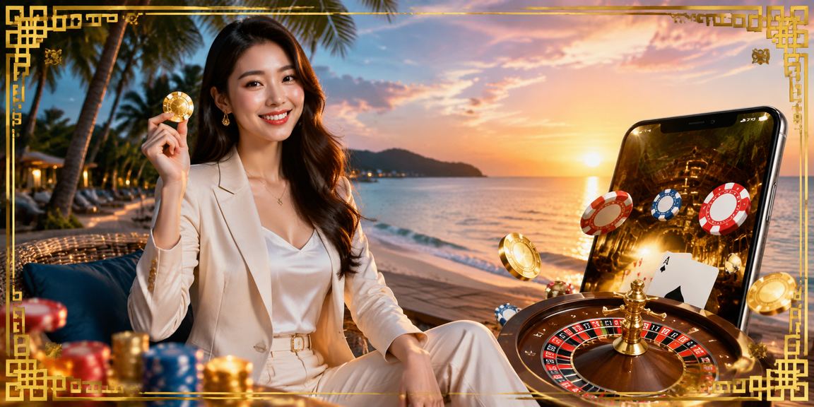 Bãi biển Phú Quốc và cảnh chơi casino di động hiện đại